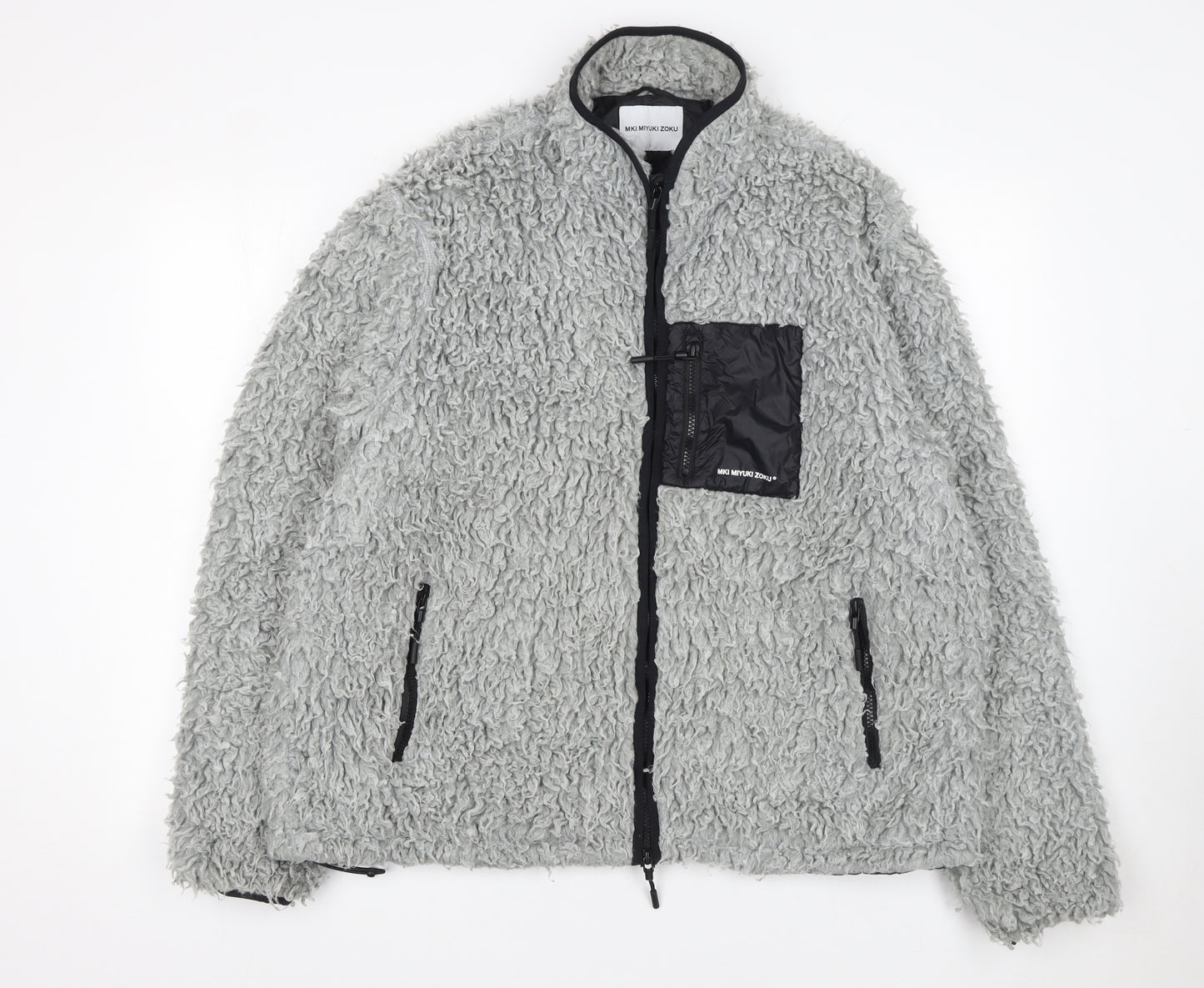 MKI Miyuki Zoku Womens Grey Fleece Zip Jacket Size L