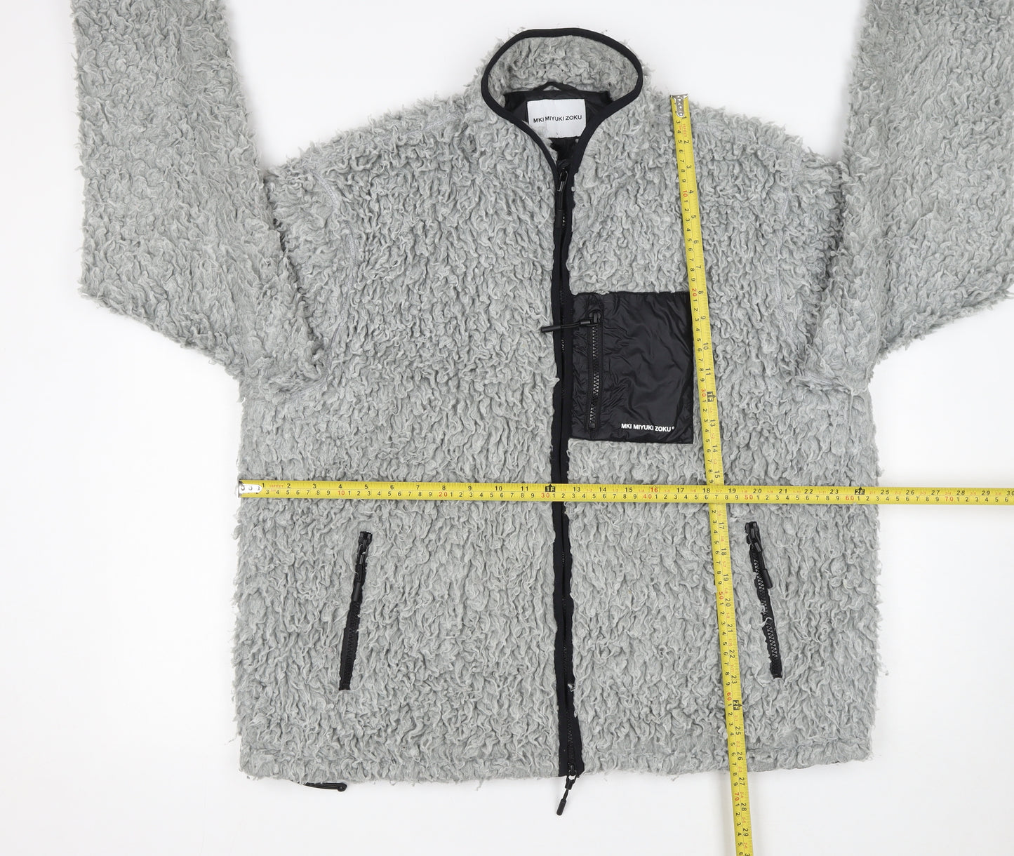 MKI Miyuki Zoku Womens Grey Fleece Zip Jacket Size L