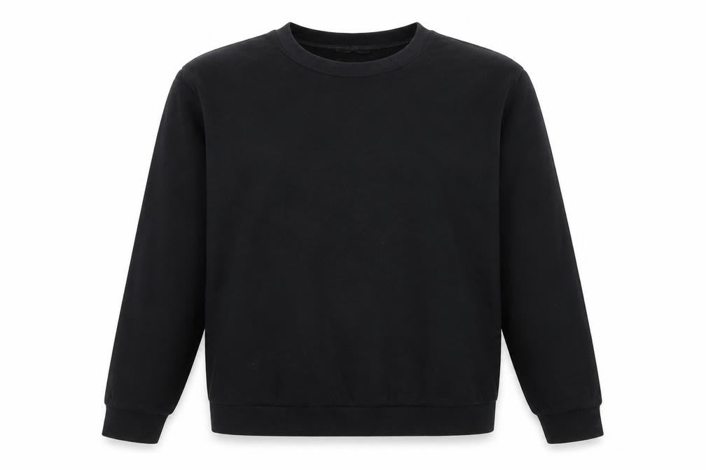Front view of I Saw It First women’s black l pullover sweatshirt cotton blend