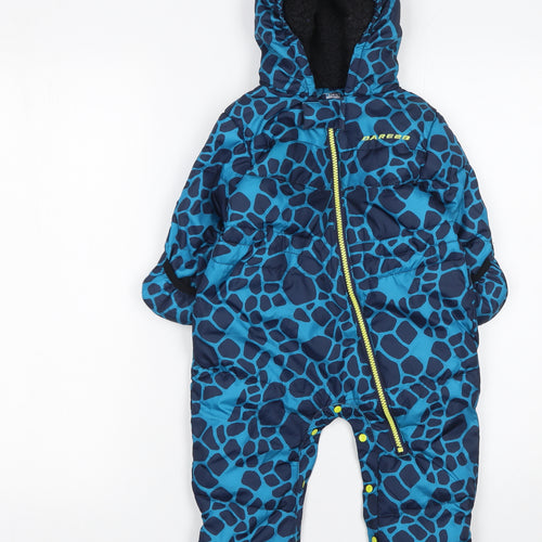 Dare 2b Unisex Baby Blue Animal Print Hooded Puffer Snowsuit 6-12 Months