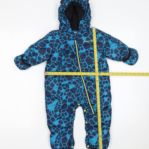 Dare 2b Unisex Baby Blue Animal Print Hooded Puffer Snowsuit 6-12 Months