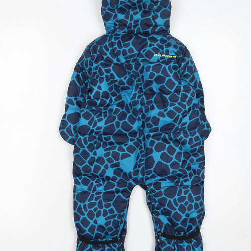 Dare 2b Unisex Baby Blue Animal Print Hooded Puffer Snowsuit 6-12 Months