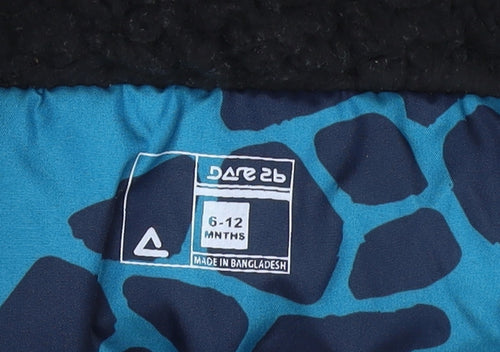 Dare 2b Unisex Baby Blue Animal Print Hooded Puffer Snowsuit 6-12 Months