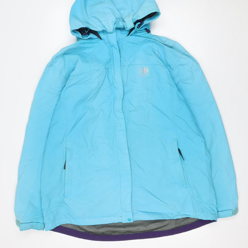 Karrimor Womens Blue Waterproof Hooded Rain Jacket Size 16