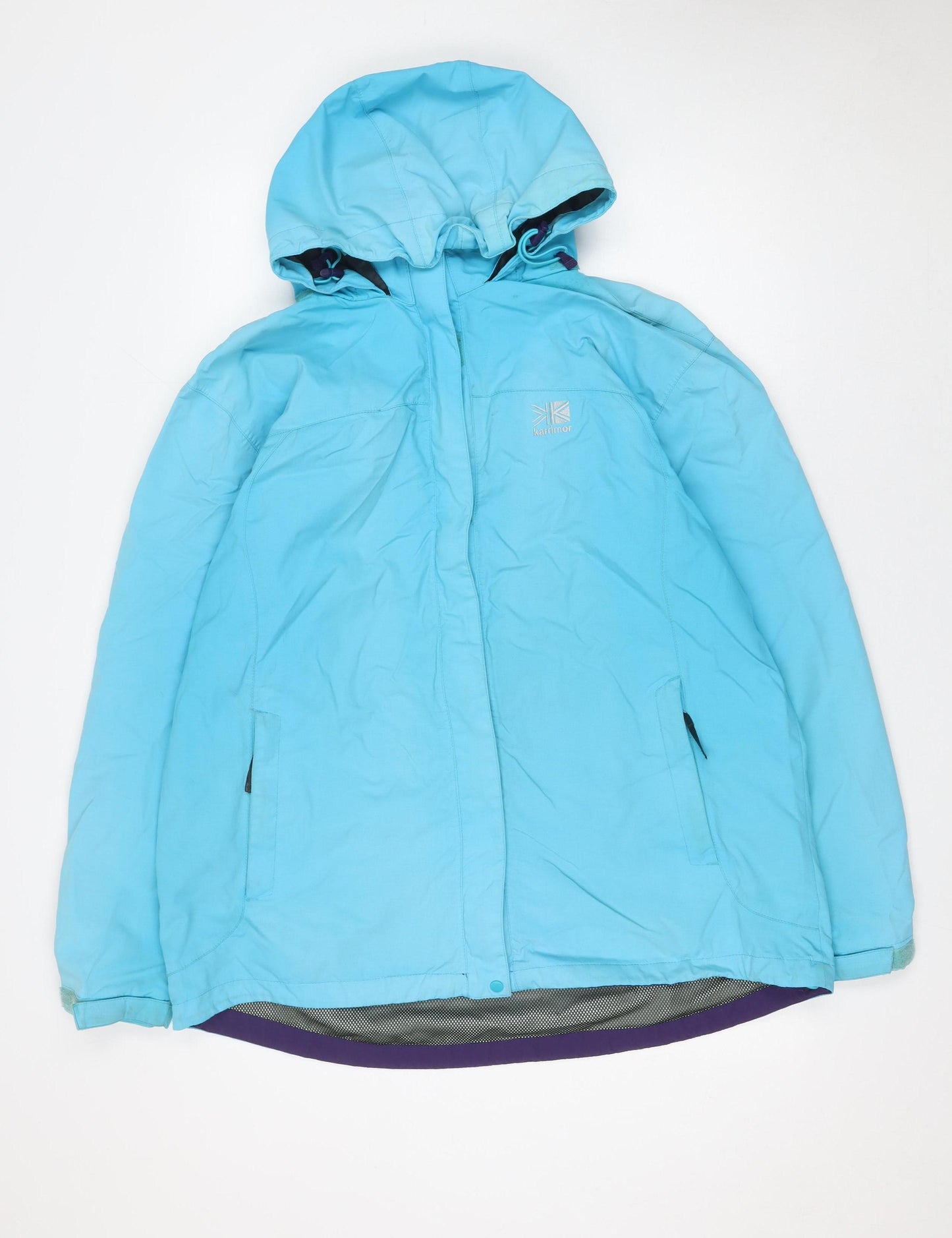 Karrimor Womens Blue Waterproof Hooded Rain Jacket Size 16