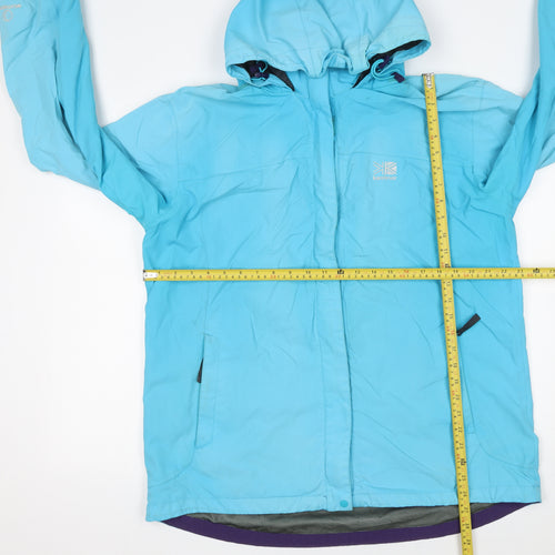 Karrimor Womens Blue Waterproof Hooded Rain Jacket Size 16