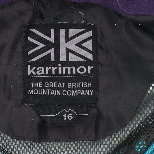 Karrimor Womens Blue Waterproof Hooded Rain Jacket Size 16