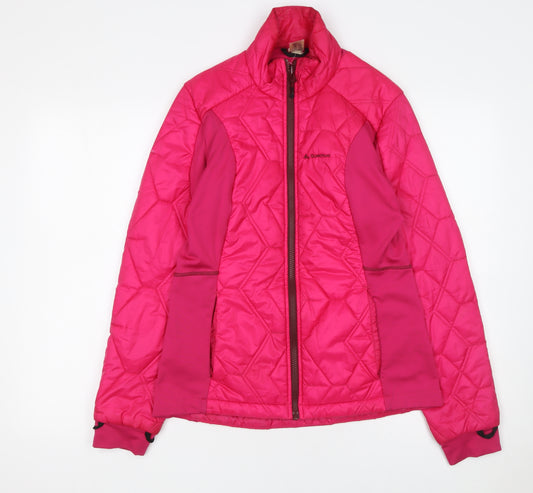 Quechua Women's Pink Size 8 Slim Fit Insulated Full Zip Hiking Jacket