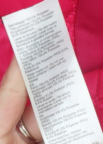 Quechua Women's Pink Size 8 Slim Fit Insulated Full Zip Hiking Jacket
