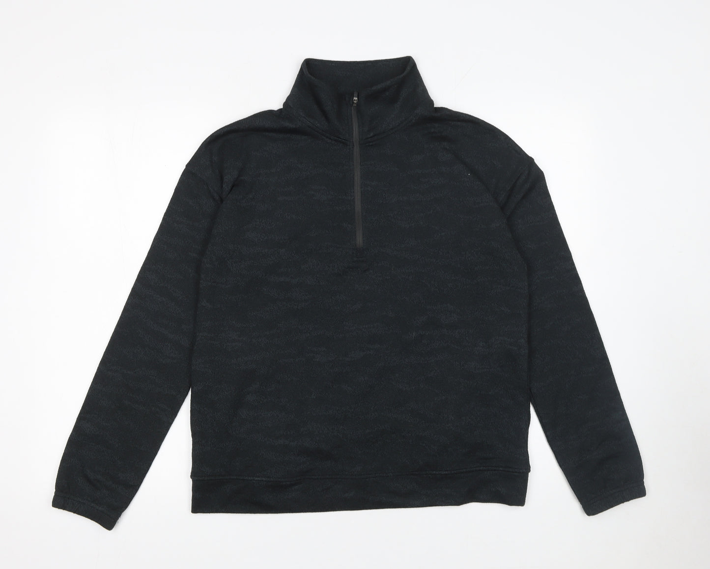 Mondetta Womens Black 1/4 Zip Pullover Sweatshirt Size S