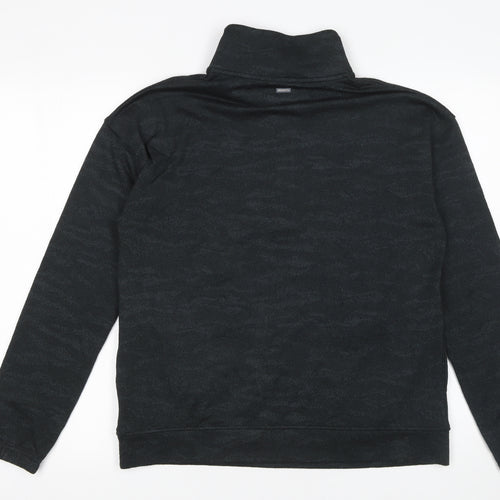 Mondetta Womens Black 1/4 Zip Pullover Sweatshirt Size S