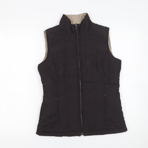 TU Women’s Black Quilted Zip Waistcoat Size 10 Lightweight Bodywarmer