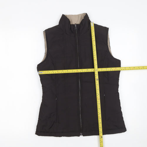TU Women’s Black Quilted Zip Waistcoat Size 10 Lightweight Bodywarmer