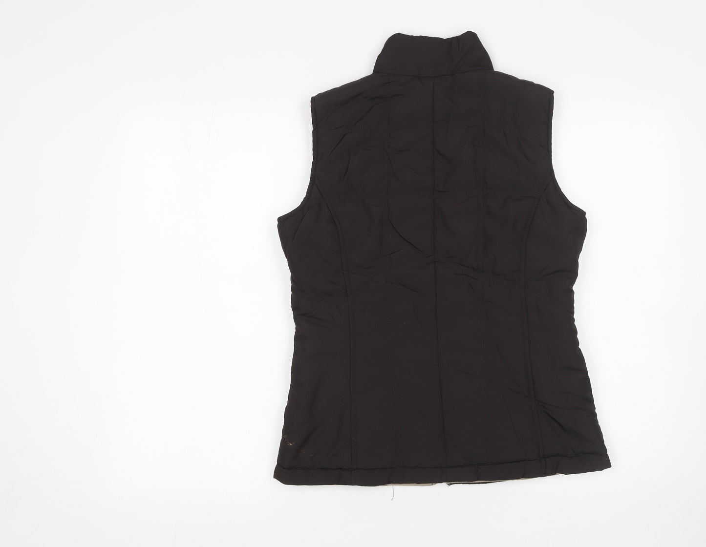 TU Women’s Black Quilted Zip Waistcoat Size 10 Lightweight Bodywarmer