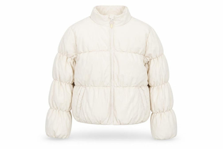 Matalan Girls Ivory Puffer Jacket 13 Years Short Zip Winter Coat