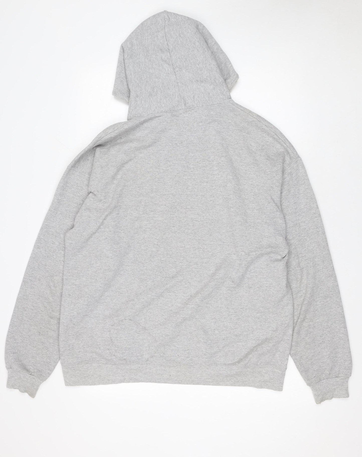 Disney Women’s Grey Hoodie Mickey Mouse Graphic L Pullover Cotton Blend