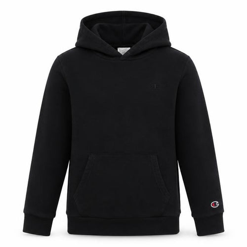 Champion Boys Black Hoodie Size 11-12 Years Pullover Cotton Blend Sweatshirt