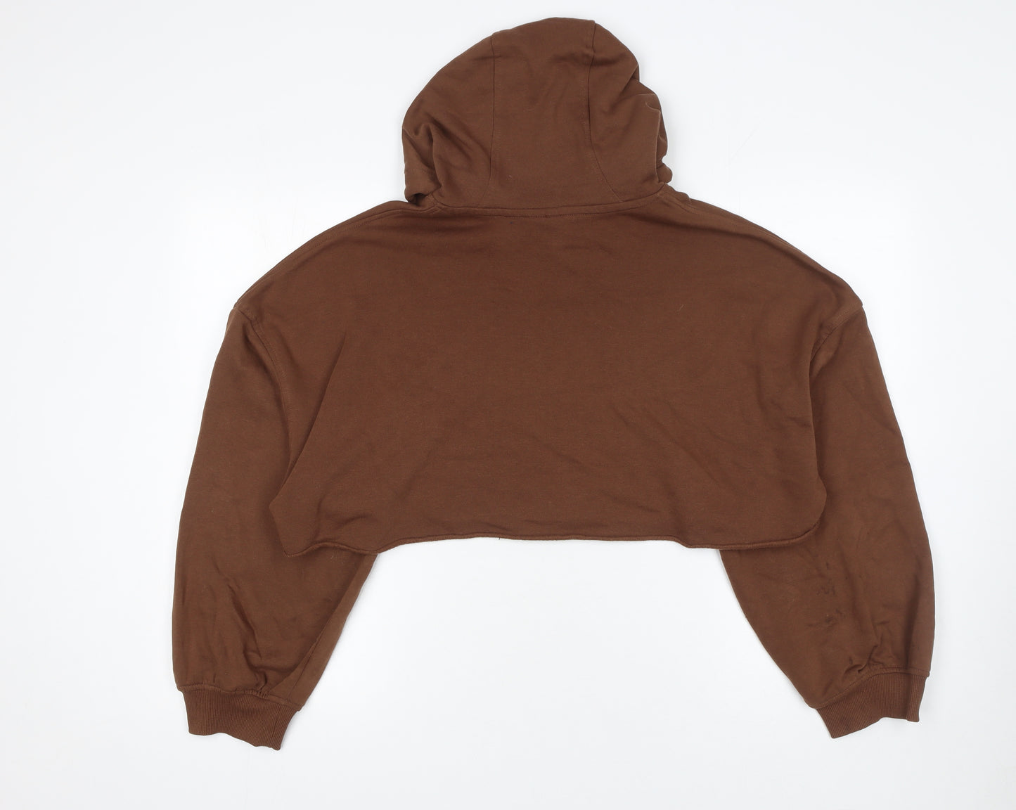 H&M Divided UCLA Brown Cropped Hoodie Women M Pullover Graphic Print