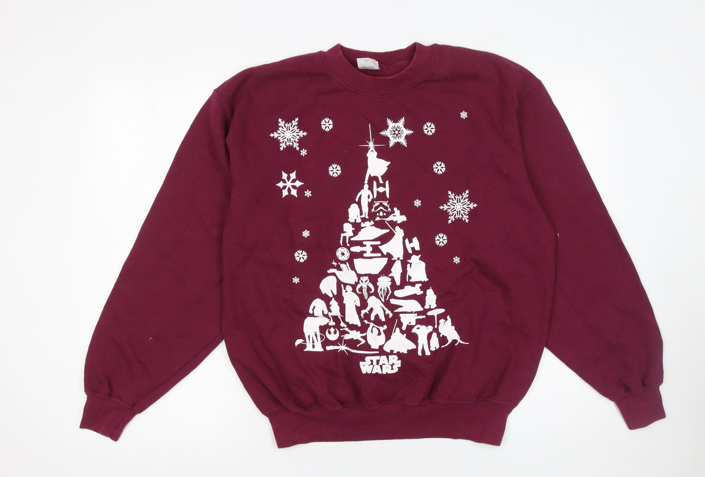Fruit of the Loom Star Wars Women's Burgundy Christmas Sweatshirt Medium