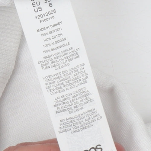 ASOS Design Women White Cotton Grand Canyon Graphic Pullover Sweatshirt Size 10
