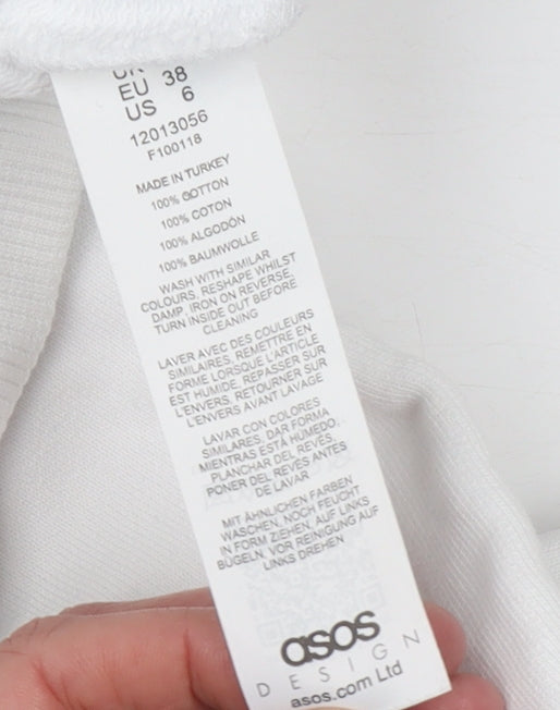 ASOS Design Women White Cotton Grand Canyon Graphic Pullover Sweatshirt Size 10