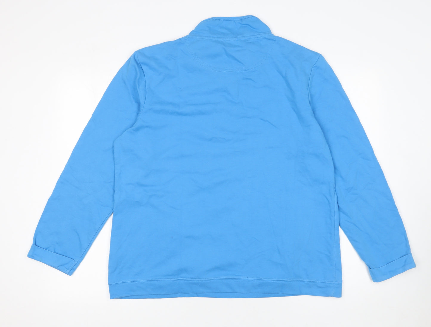 Cotton Traders Women’s Bright Blue Henley Sweatshirt Size 18
