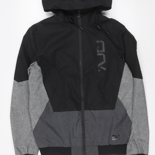 DRV Men’s Grey Windbreaker Hooded Full Zip Jacket Size M