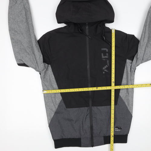 DRV Men’s Grey Windbreaker Hooded Full Zip Jacket Size M