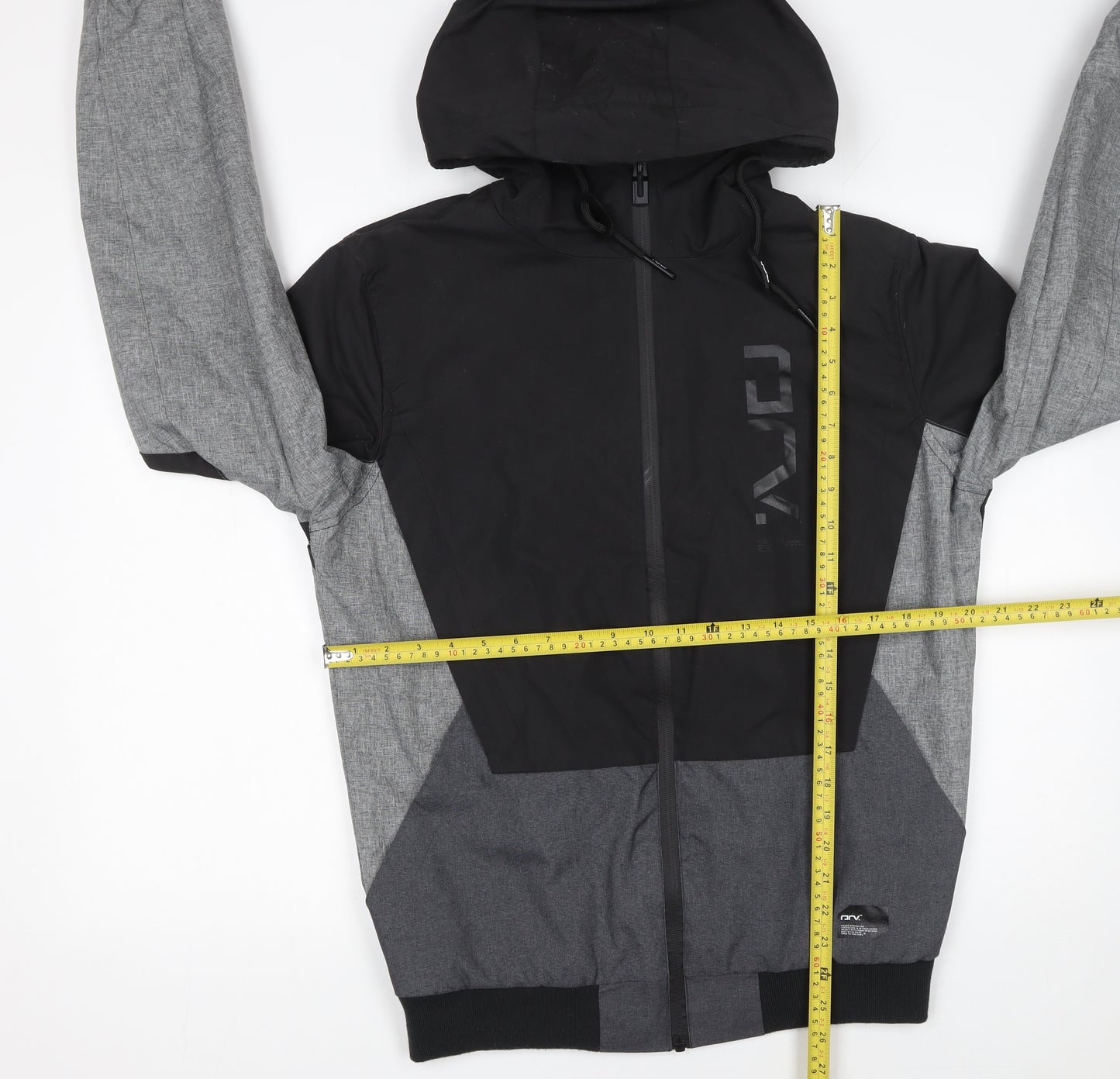 DRV Men’s Grey Windbreaker Hooded Full Zip Jacket Size M
