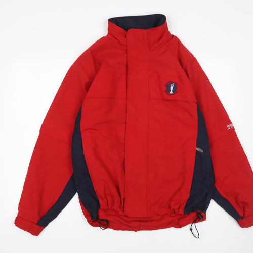 ProQuip Men's Red Waterproof Rain Jacket Size S Windproof Golf Wear