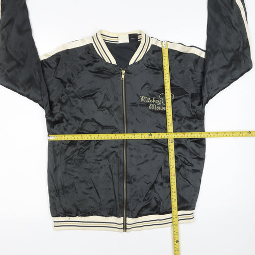 Zara Girls Black Mickey Mouse Bomber Jacket 13-14 Years