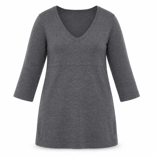 Crew Clothing Co. Women’s Grey Knit V-Neck Belted Sweater Dress Size 12