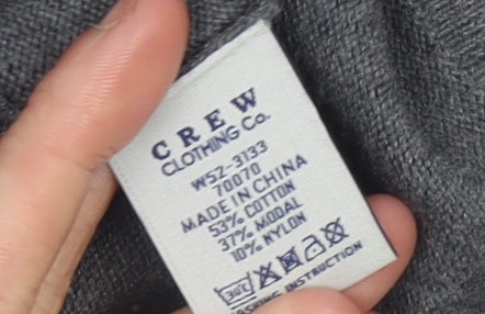 Crew Clothing Co. Women’s Grey Knit V-Neck Belted Sweater Dress Size 12