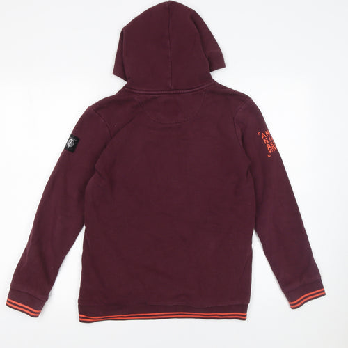 Anonimasu Unisex Kids Red Hoodie 11-12 Years Japanese Graphic Pullover