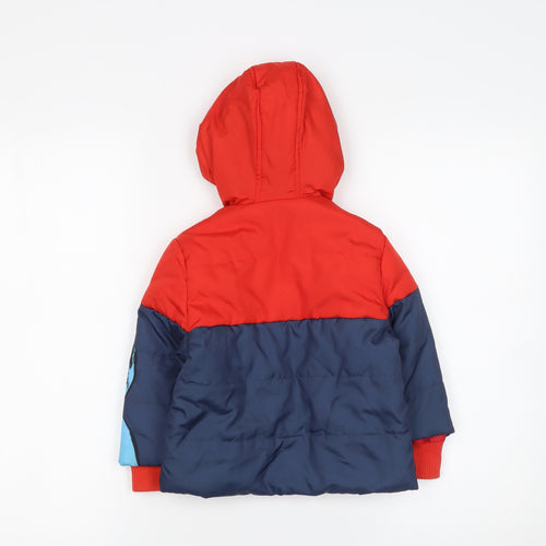 Nutmeg Boys Red Spider-Man Puffer Jacket Hooded 1-1½ Years Winter Coat