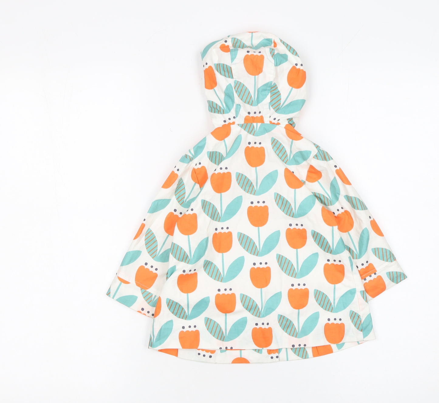 Next Unisex Baby Multicoloured 9-12 Months Hooded Floral Cotton Rain Coat