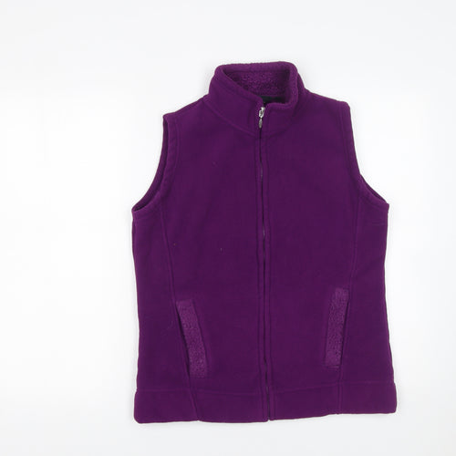 ISLE Essentials Women’s Purple Fleece Zip Waistcoat S 10-12