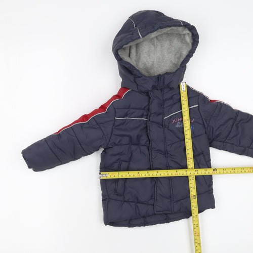 Designers at Debenhams Boys Blue Hooded Puffer Jacket 12-18 Months