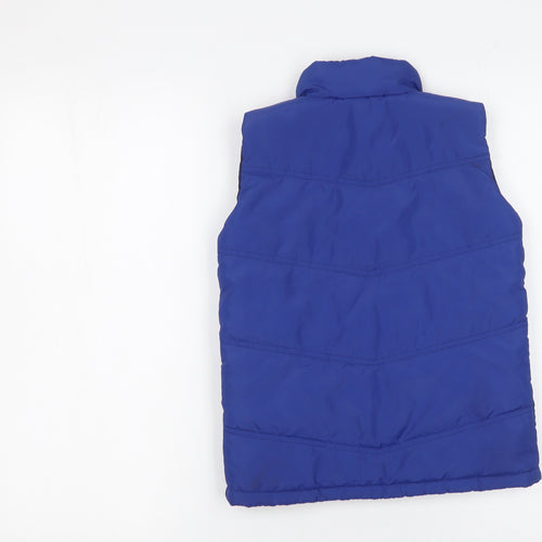 Joules Boys Blue Padded Bodywarmer Gilet 7 Years Polyester Snap Fastening