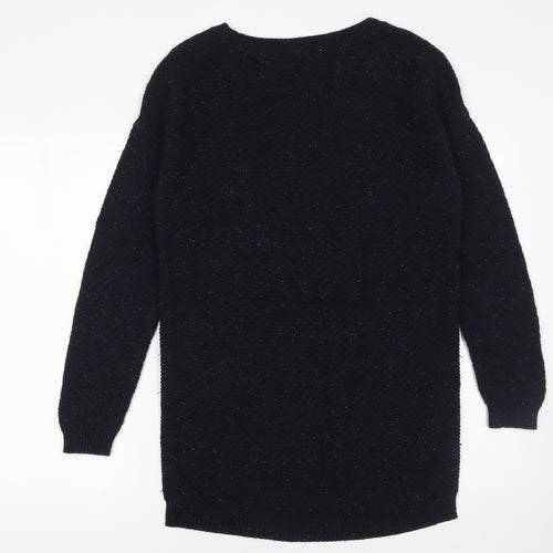 FatFace Womens Blue Crew Neck Long Sleeve Wool Blend Pullover Jumper Size 12