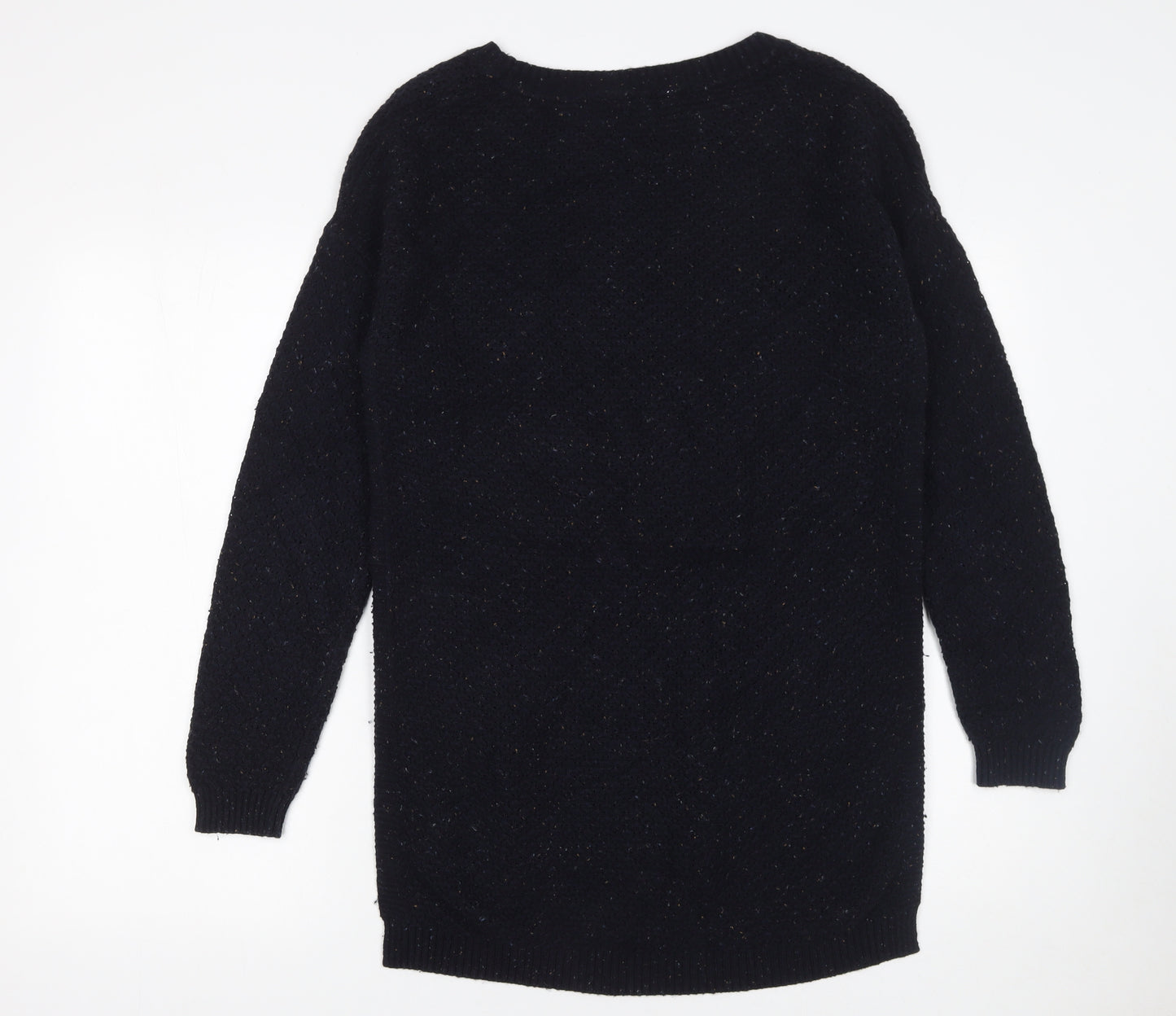 FatFace Womens Blue Crew Neck Long Sleeve Wool Blend Pullover Jumper Size 12