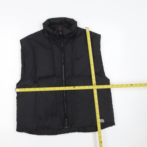 Zara Girls Black Puffer Waistcoat Size 146 Sleeveless Quilted Gilet