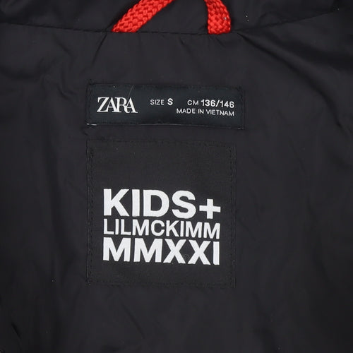 Zara Girls Black Puffer Waistcoat Size 146 Sleeveless Quilted Gilet