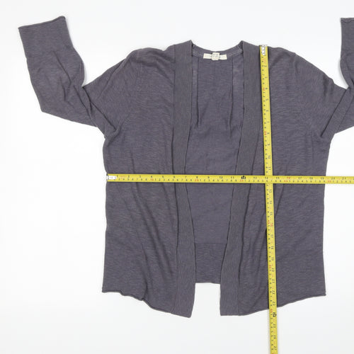 White Stuff Women Grey Cotton Linen Cardigan Size 10