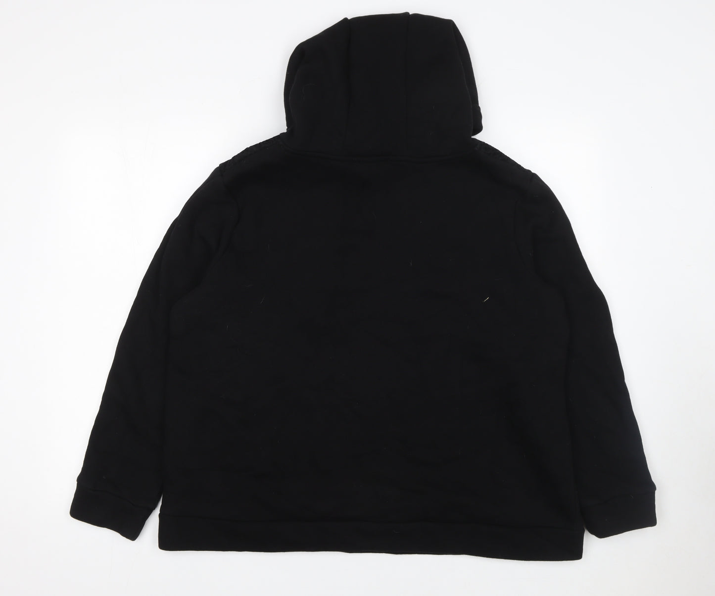 Gallery Womens Black Large Pullover Hoodie with Lace Detail