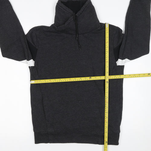 H&M Mens Black High Neck Pullover Sweatshirt Size S Regular Fit