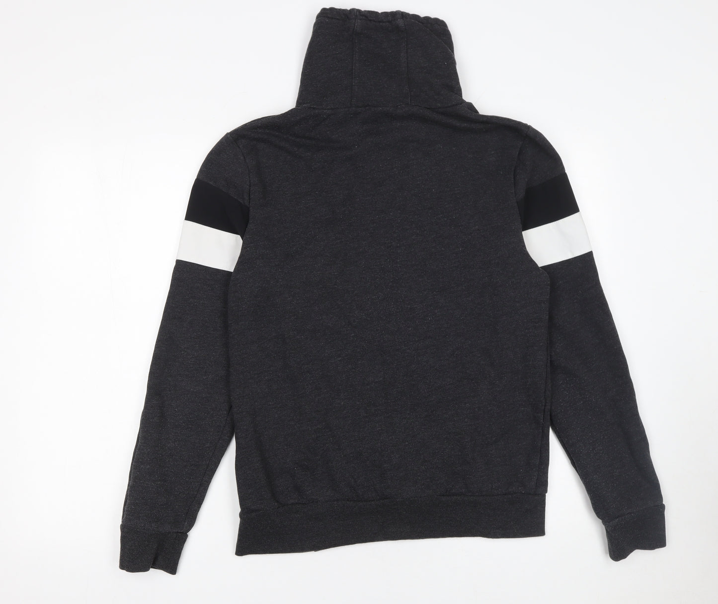 H&M Mens Black High Neck Pullover Sweatshirt Size S Regular Fit