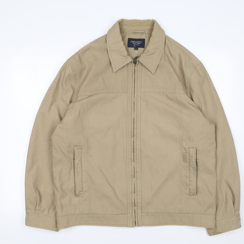 Bosideng Men's Beige Cotton Full Zip Casual Jacket Size L