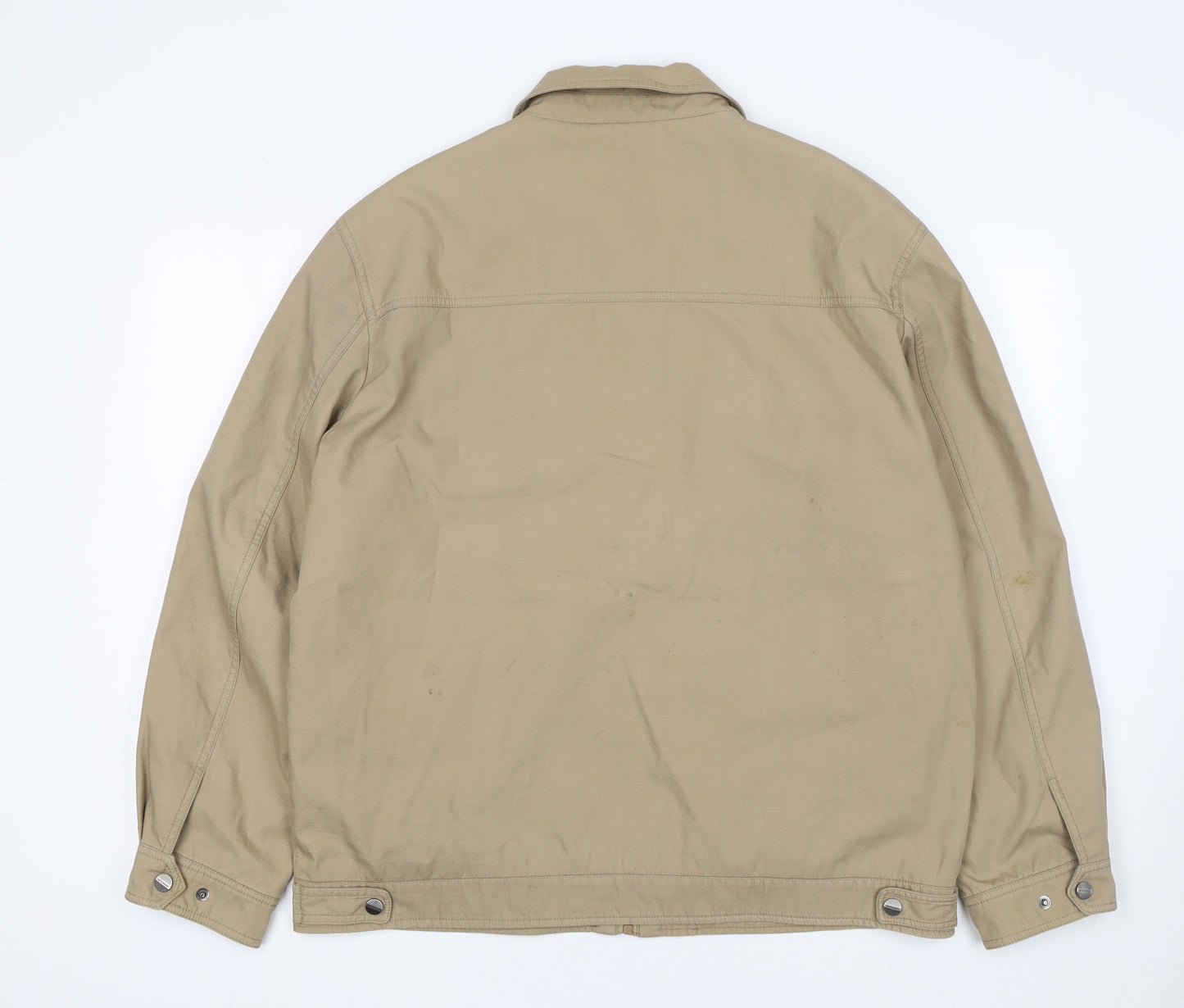 Bosideng Men's Beige Cotton Full Zip Casual Jacket Size L
