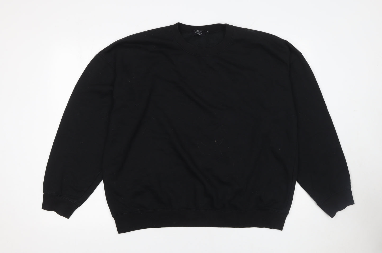 boohooMAN Men's Black Paris Graphic Print Pullover Sweatshirt Size S